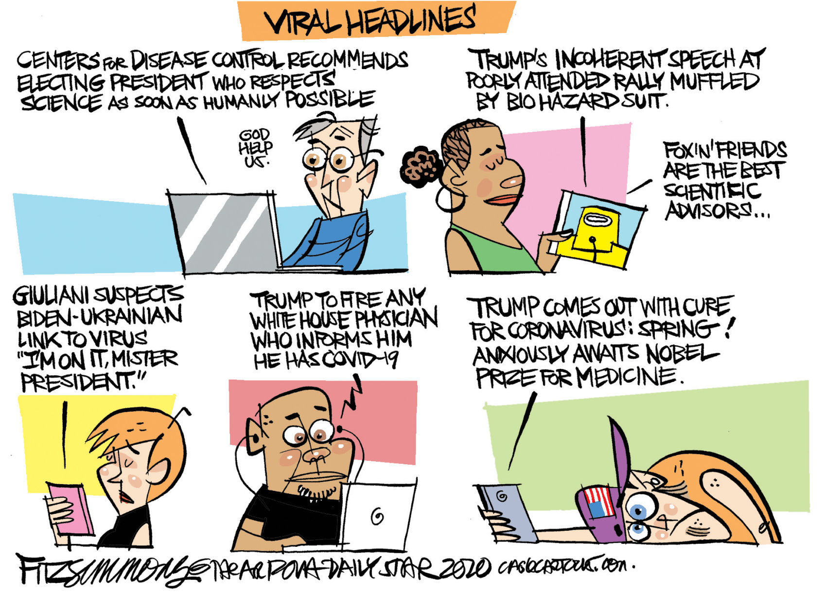 Daily Fitz Cartoon: Viral Headlines II